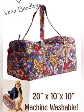 🌸Vera Bradley Duffel Premium Cotton